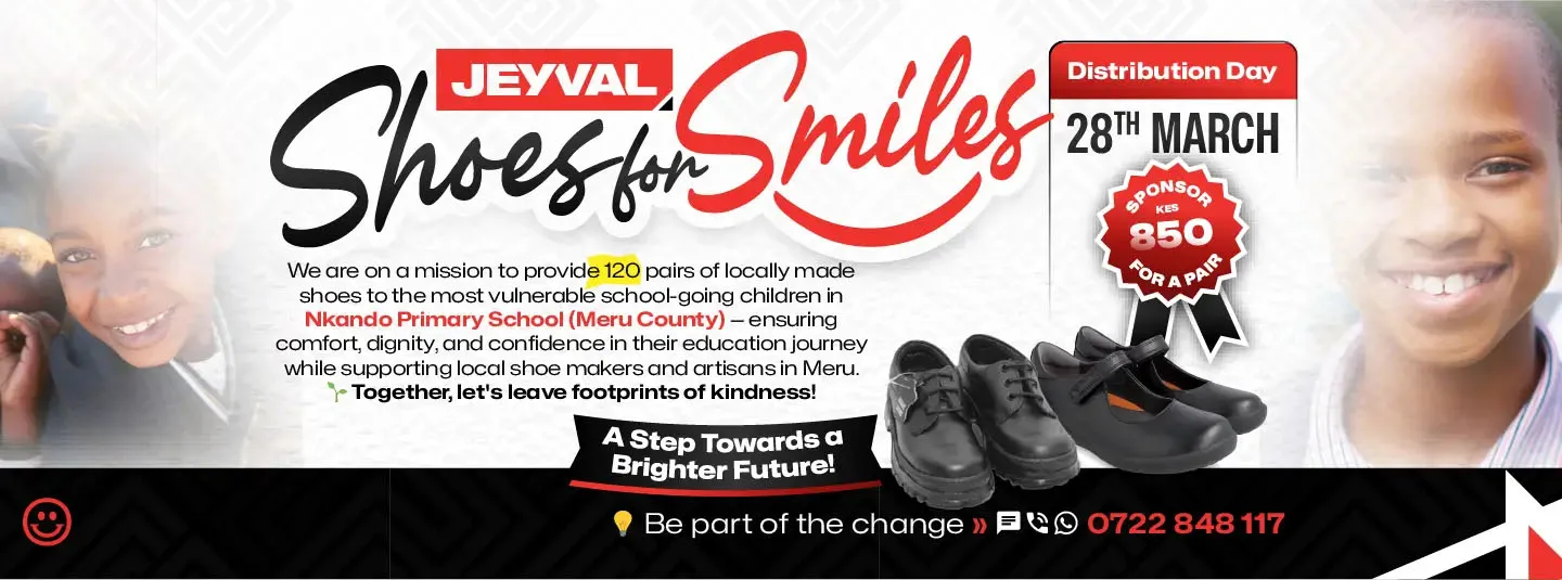 Shoes for Smiles Campaign by the best car hire company in nairobi, east africa and kenya Jeyval Company Limited 1